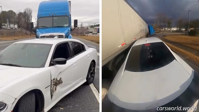 У меня болит спина, шея, плечи, но он всё равно погнал за грузовиком | Carscoops